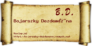 Bojarszky Dezdemóna névjegykártya